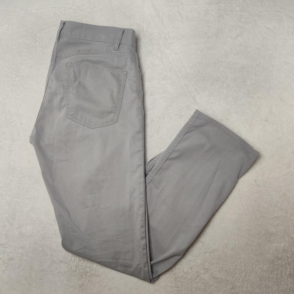 Theory Pants Mens 32x32 Gray Chino Slim Haydin Straight Cotton Stretch Work Flat